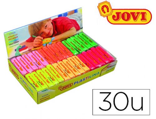 Plasticina jovi 70 50 gr caixa 30 cores fluorescentes sortidas , Jovi , 79349 , 8412027003377